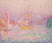 Paul Signac Harbour at Marseilles oil painting reproduction